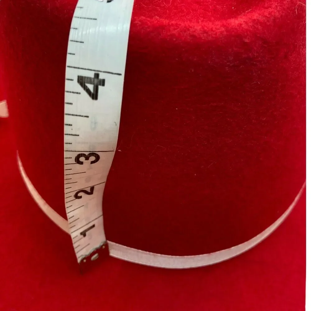 Cowgirl Hat Vintage Rockmount Ranchwear Womens Red Fitted Wide Brim Size 6 7/8 - Picture 10 of 16